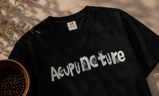 DU20 Acupuncture Art Tee — "Acupuncture" Letter Print