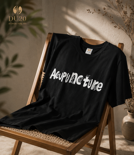 DU20 Acupuncture Art Tee — "Acupuncture" Letter Print